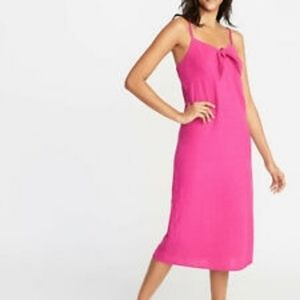 Old Navy Hot Pink Linen Summer Dress